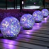 JKIMK Solar Globe Lights Outdoor Waterproof-Solar