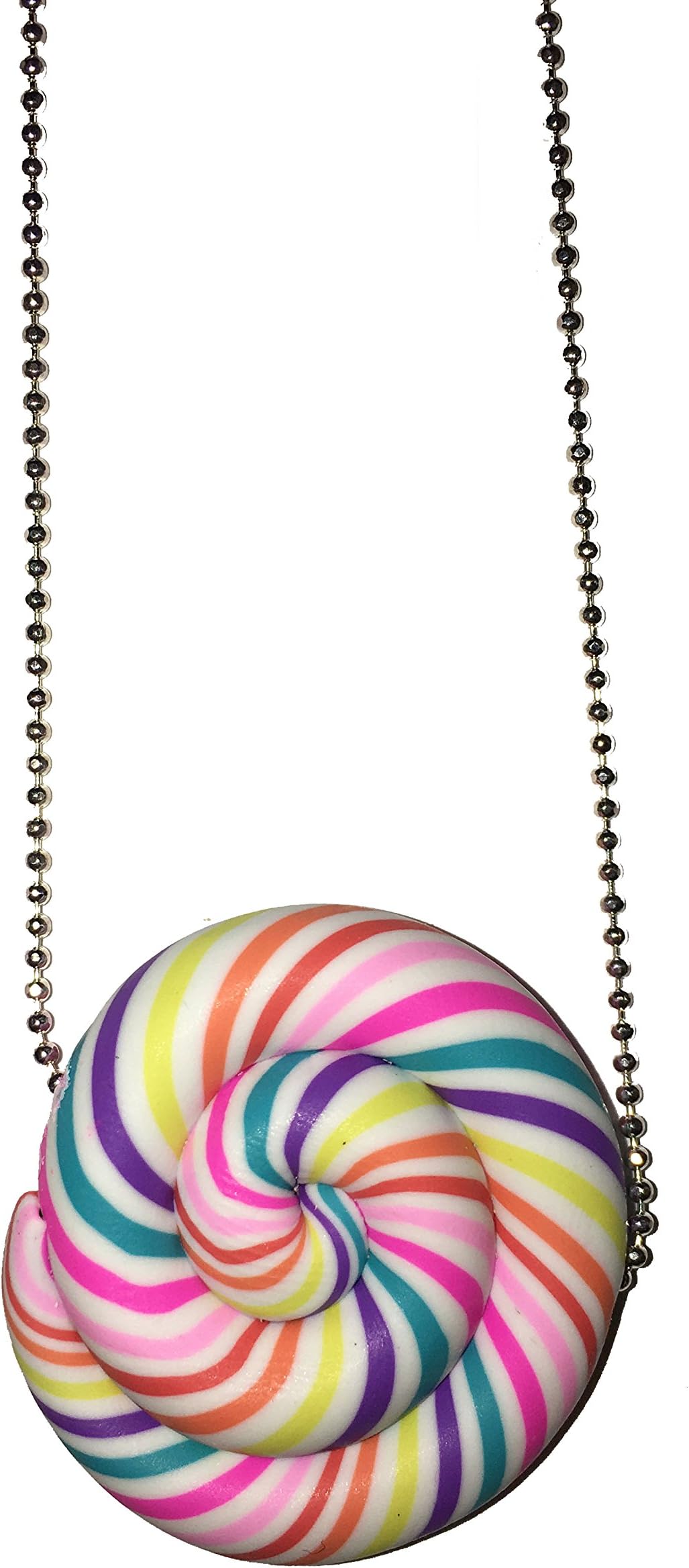 Rainbow Lollipop Swirl Necklace
