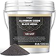 #100 Grit Aluminum Oxide Blast Media (8 LBS/3.6kg) - Premium Long-Lasting Sand Blasting Media, High Abrasive Force Sand Blaster Sand for Metal, Sandblasters, Blasting Cabinet, Blasting Guns -by TITGGI