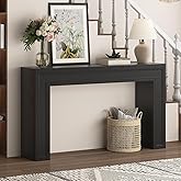 Rresyet 55 Inch Long Console Table, Sofa Table Behind Sofa, Entryway Table, Farmhouse Entryway Table for Entry, Hallway, Living Room (Black)