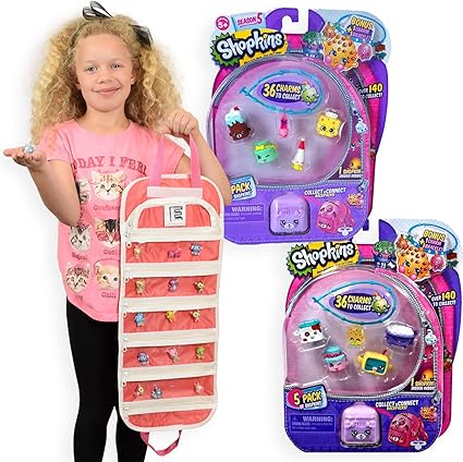 Amazon.com: EASYVIEW Estuche organizador de juguetes con Shopkins paquete de 10 unidades, Rosado: Toys \u0026 Games