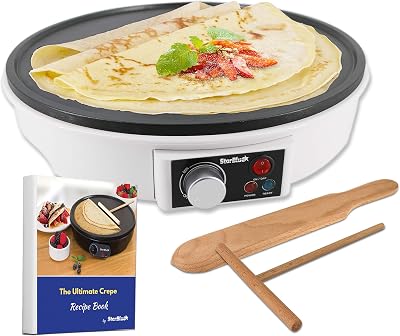 StarBlue 30.5cm Electric Pancake Crepe Maker 1000W with E-Book