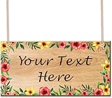 EDSG Personalised Wooden Garden Sign Plaque 186x92mm Outdoor Welcome