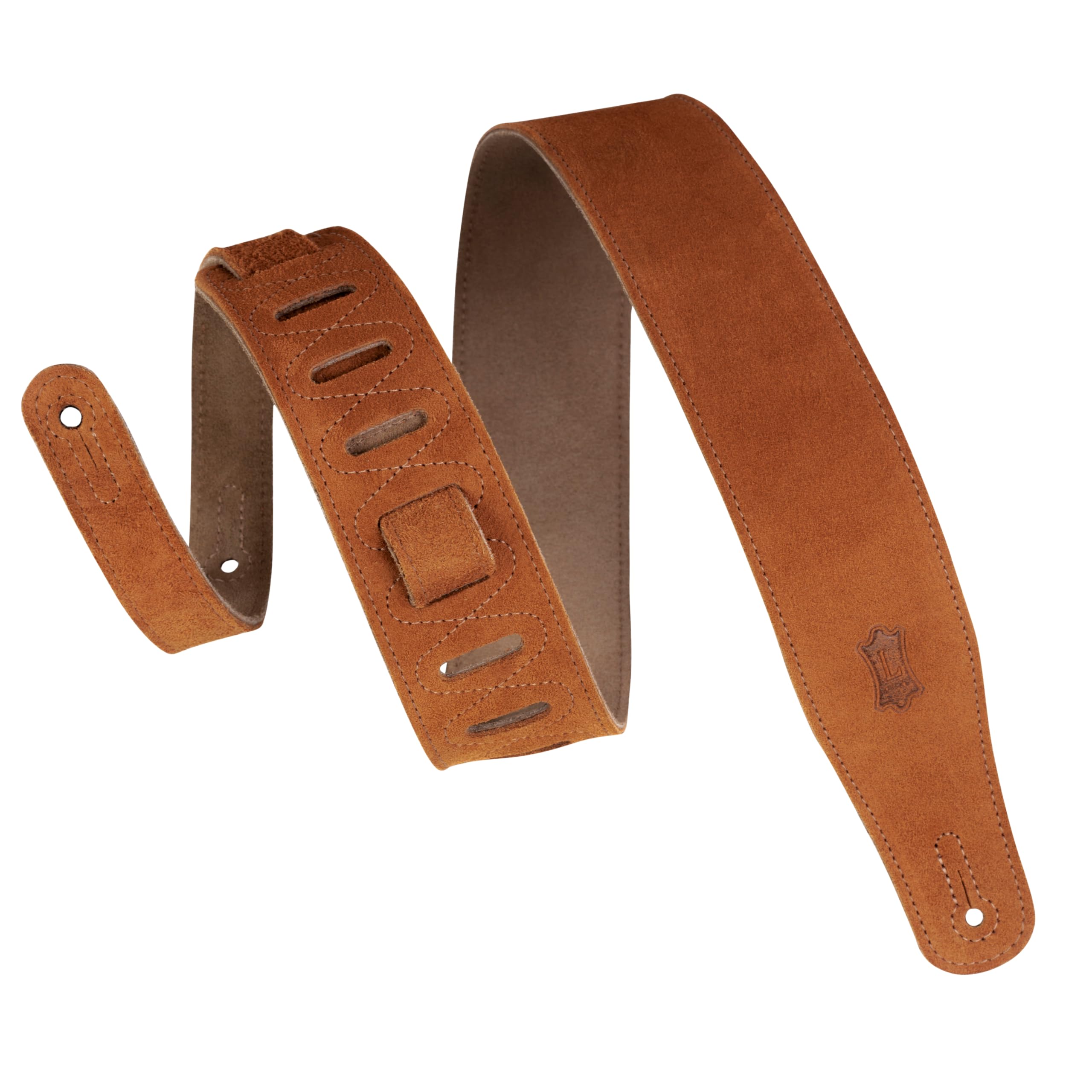 Levy's MS26‐HNY 2.5-inch Suede Leather Strap - Honey