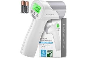 THERMOBIO Medical Grade FSA-HSA Eligible Heavy Duty Touchless Infrared Forehead Thermometer, for Adults & Baby Digital Thermometer Gun, 1s Instant Results