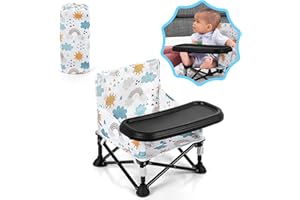 ASKCAT Portable Baby Chair Baby Booster Seat, Toddler Camping Chair(Sun)