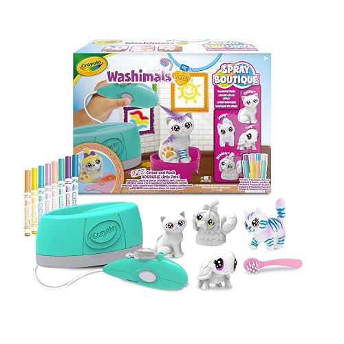 CRAYOLA Wahimals Pets - Spray Boutique, Activity Set Lava Colour Recolours with Puppies with Airbrush, Ideal to Gift, Recommended Age: 3 Years, 74-7517