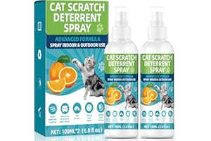 KODASNY Cat Deterrent Spray, Natural Non-Toxic Cat Repellent Spray, Indoor & Outdoor Pet Training Cat Anti-Scratch Spray for Furniture, Carpet, Sofas, Curtain Protection, No Trace Formula (200 ML)