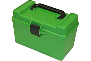 MTM Green Deluxe Handled 50 Round Rifle Ammo Case