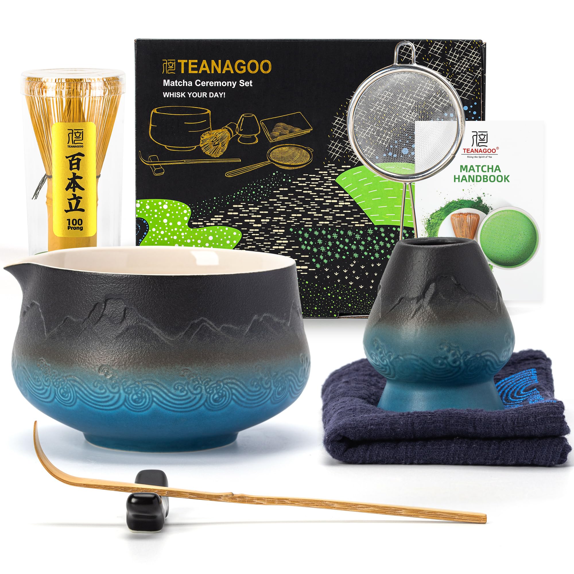 Photo 1 of **INCOMPLETE SET** TEANAGOO Matcha Whisk Set, Ceramic Matcha Set, Matcha Kit for Ceremony, Matcha Tea Set for Making Breakfast/Latte, Whisk Set and Bowl with All Accessories, Gift for Matcha Lover