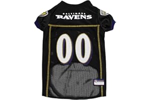 PETS FIRST NFL Baltimore Ravens Dog Jersey, Size: X-Large. Best Football Jersey Costume for Dogs & Cats. Licensed Jersey Shirt