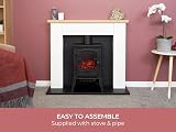Adam Chester Fireplace Pure White Ripon Electric Stove Black 39 Inch view 5