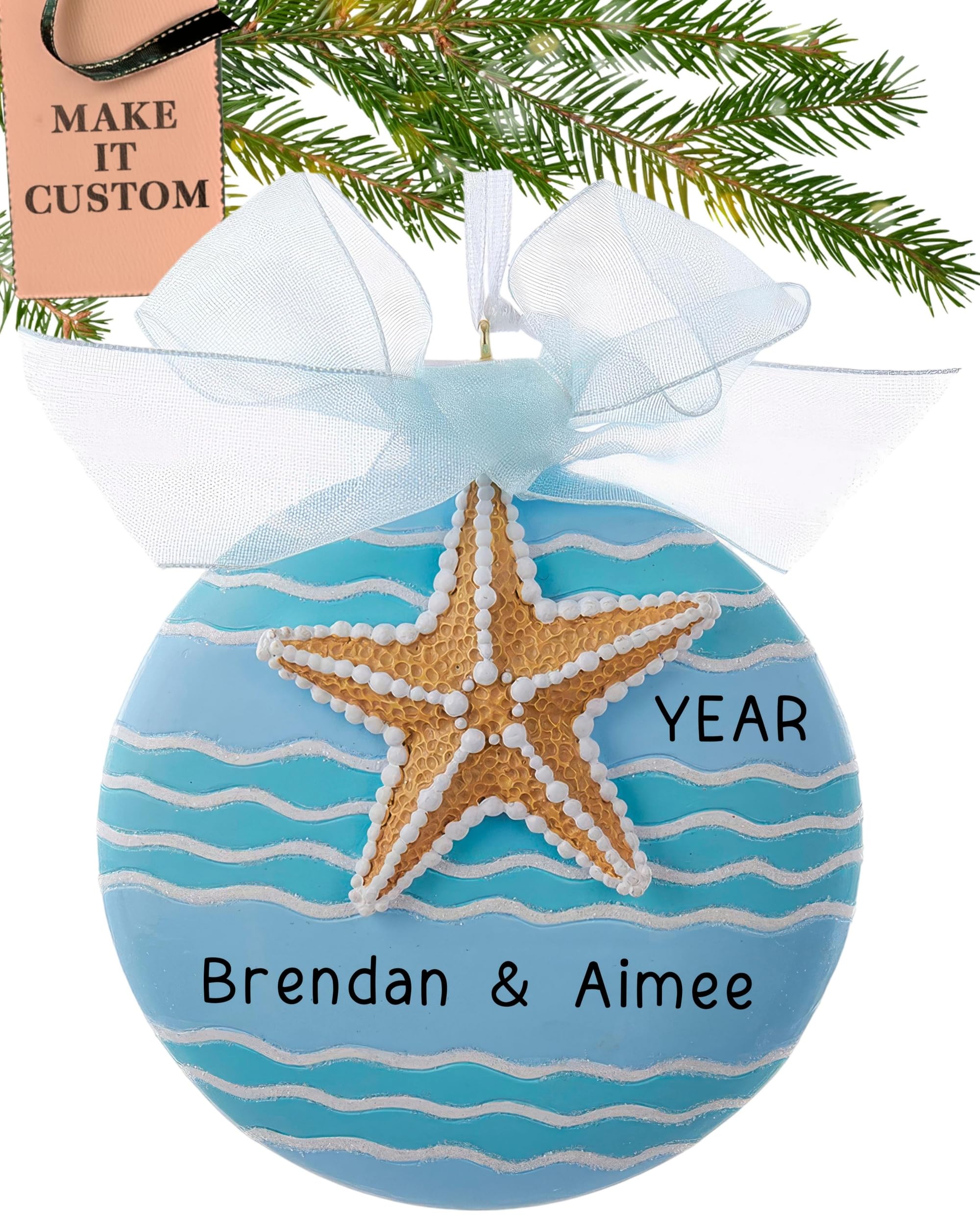 Personalized Starfish Ornament 2025 | Free 24h