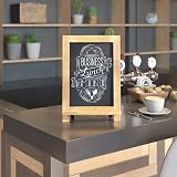 HBCY Creations Rustic Wood Chalkboard 24cm x 35.5cm with Metal Stand view 4