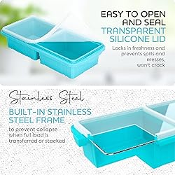 XOMOO Silicone Freezer Tray With Lid-Soup Freezer