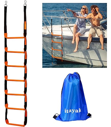 Boat Rope Ladder, Portable Boat Rope Ladder Extension Fishing Rope Ladder For Inflatable Boat, Kayak | UK