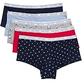 Tommy Hilfiger womens Classic Cotton Boyshort Underwear With Logo Waistband 5-pack