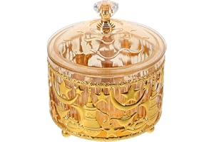HEALEEP Arab Eid Candy Serving Tray Gold Decorative Middle Eastern Festival Candy Box for Snacks and Ramadan