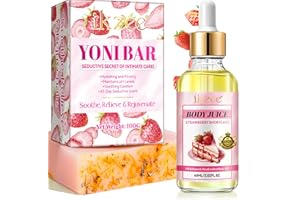 Yoni Oil and Soap Bar Set for Women, Feminine Serum Made with Pure Essential Oils, Feminine Balance Set for Daily Freshness -