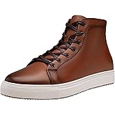 Jousen Men's Casual Shoes High Top Premium Leather Fashion Sneakers Dress Boots for Men