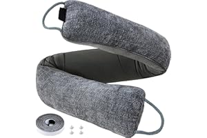 MAKRYEBI Weighted Door Draft Stopper Under Door Noise Blocker Front Door Insulation Door Draft Guard Weatherproof Strip Energy Efficient Door Accessory (Grey, 38inch)