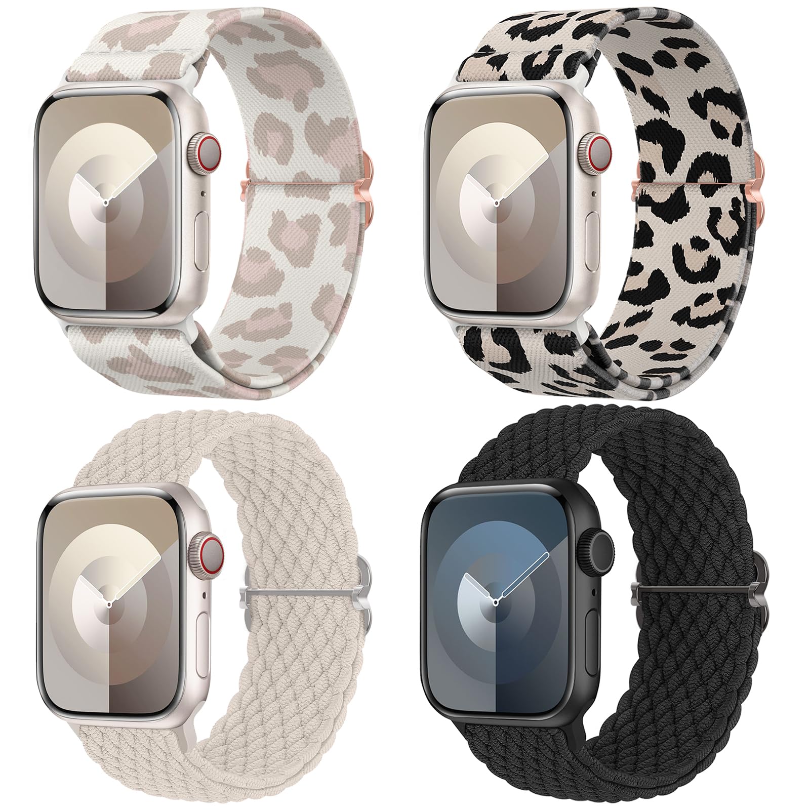 Delidigi Stretchy Bands Compatible for Apple Watch Band Women 40mm 38mm 41mm 42mm 44mm 45mm 46mm 49mm, Nylon Braided Straps for iWatch Series 11 10 9 8 7 6 SE 5 4 3 Ultra 3 2 1