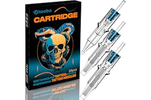 Kooba 1207M1 Tattoo Cartridge Needles 30 Pcs # 12 Standard Single Stack Magnum Medium Taper with Membrane Safety Cartridges Disposable for Rotary Tattoo Machine Pen Gun