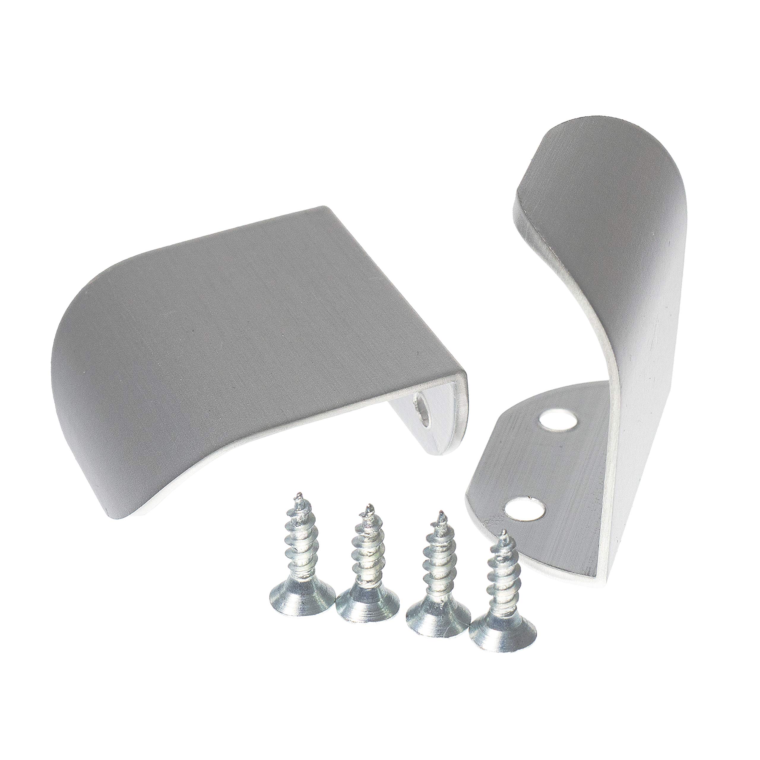 Ikea BILLSBRO Stainless Steel-Colour Brushed-Effect Aluminium Handles 40mm - 2 Pack