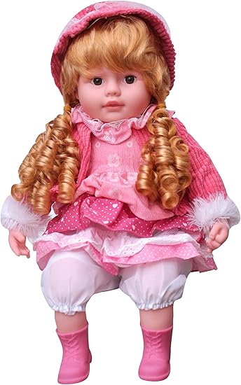 Toyshine 18 inches Rhymes Singing Boy Doll, Touch Sensors, Curly Hair, Assorted Design