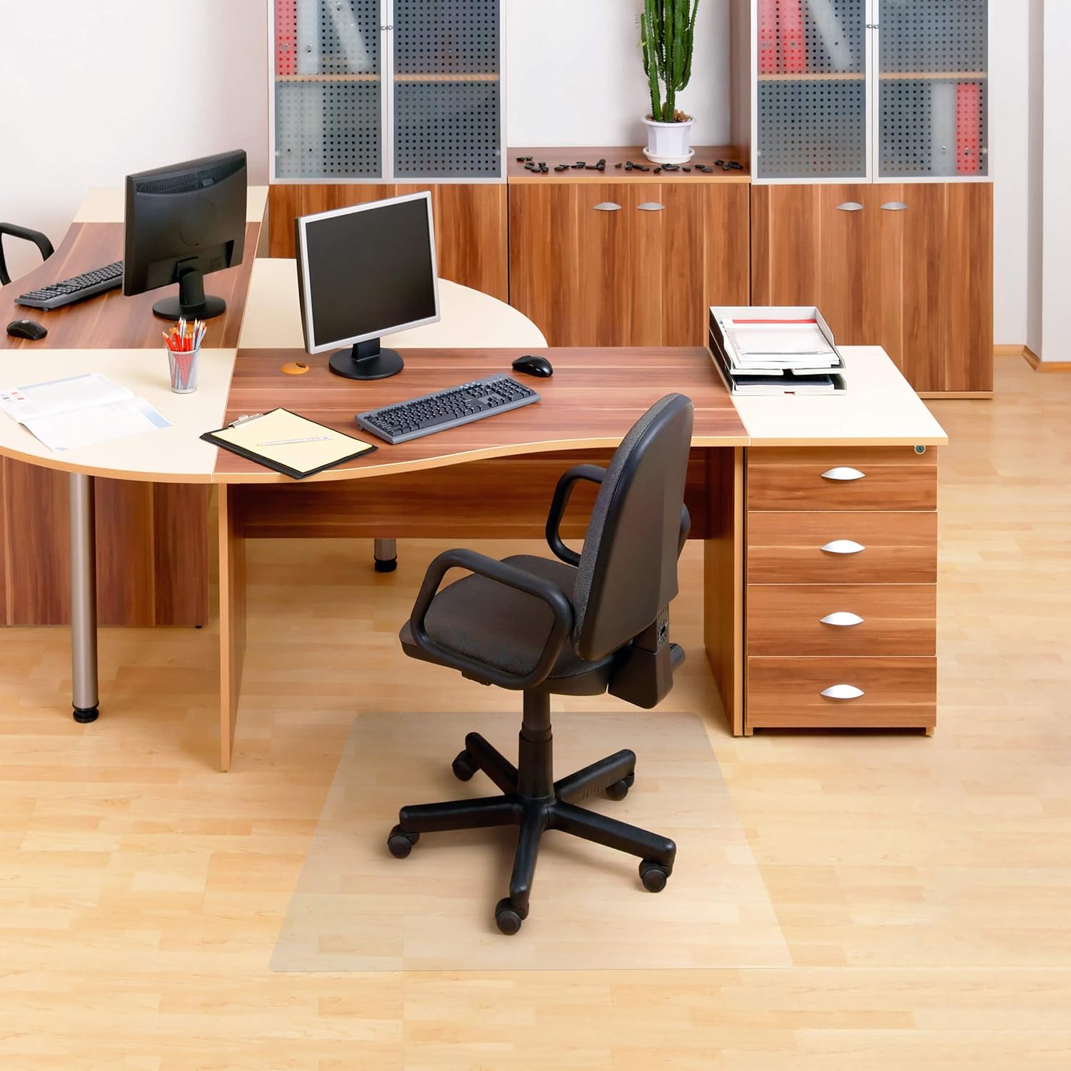 Basics Polycarbonate Chair Mat For Hard Floors - 47 Inches x 59 Inches : Office Products