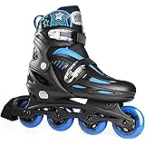 High Bounce Adjustable Inline Skates for Kids and Adults - Outdoor Roller Skates for Girls and Boys, Men and Women