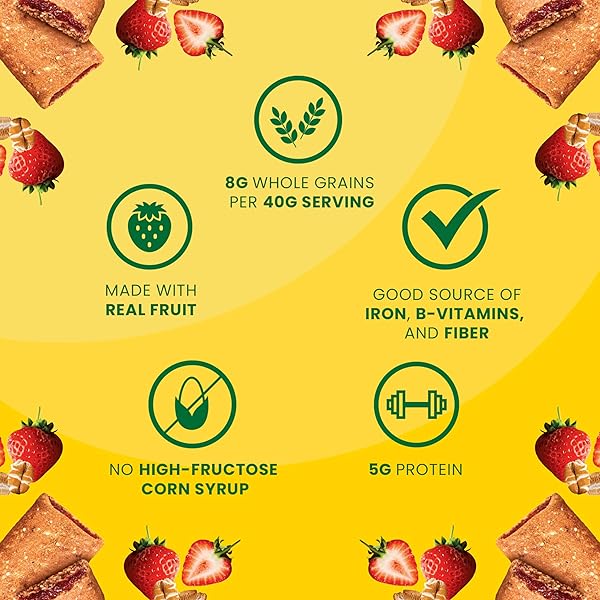 BELVITA FRUIT BAKES, STRAWBERRY, SOFT BAKED BREAKFAST BARS, 5 PACKS (2 FRUIT BARS PER PACK)