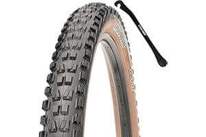 MAXXIS Minion DHF Mountain Bike Tire - Tan Sidewall - 27.5" & 29" - Bundle with Cycle Crew Tire Lever