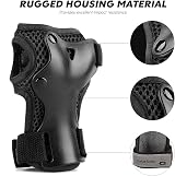 ValueTalks Kids Knee and Elbow Pads Set Black M Protective Gear view 4