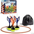 NERF Soft Tip Lawn Dart Set, Outdoor Backyard Game for Kids & Adults, Includes 4 Lawn Darts, 2 Target Rings, Storage Bag, Fun & Safe Summer Activity for Beach, Yard, Camping, Pool