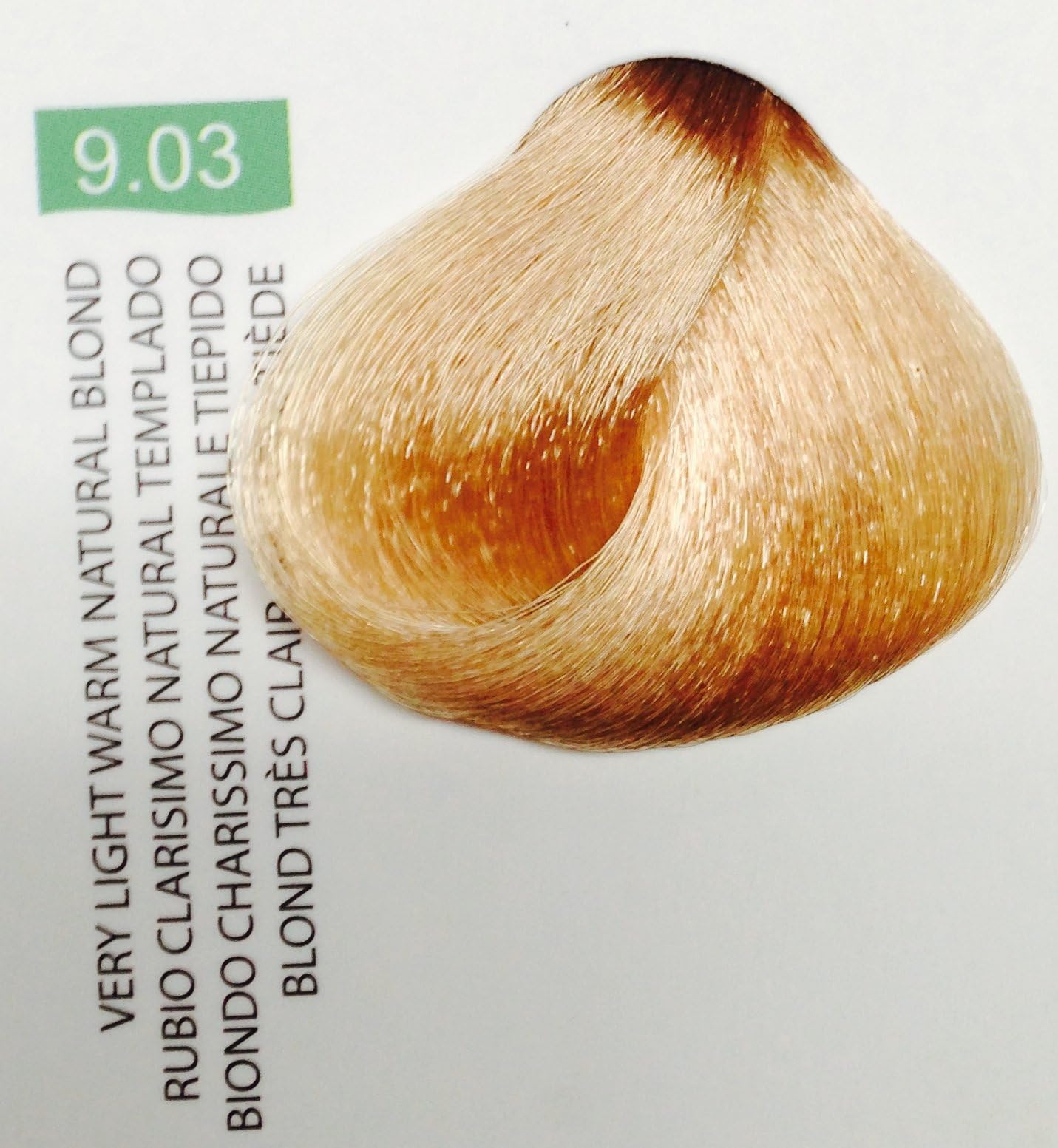 Linange Permanent Hair Color Cream with Vitamin C and E 3.4 Oz (9.03 Very Light Warm Natural Blond)