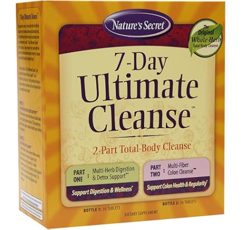Nature S Secret 7 Day Ultimate Cleanse 2 Part Total Body Cleanse Promotes Healthy Digestion Elimination With Multi Herb Detox Blend Multi Fiber Colon Cleanse Natural Rejuvenation 72 Tablets Amazon Sg