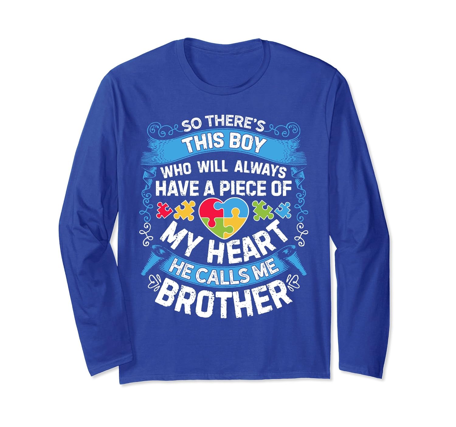 There's This Boy He Calls Me Brother T shirt Autism Men Gift-anz