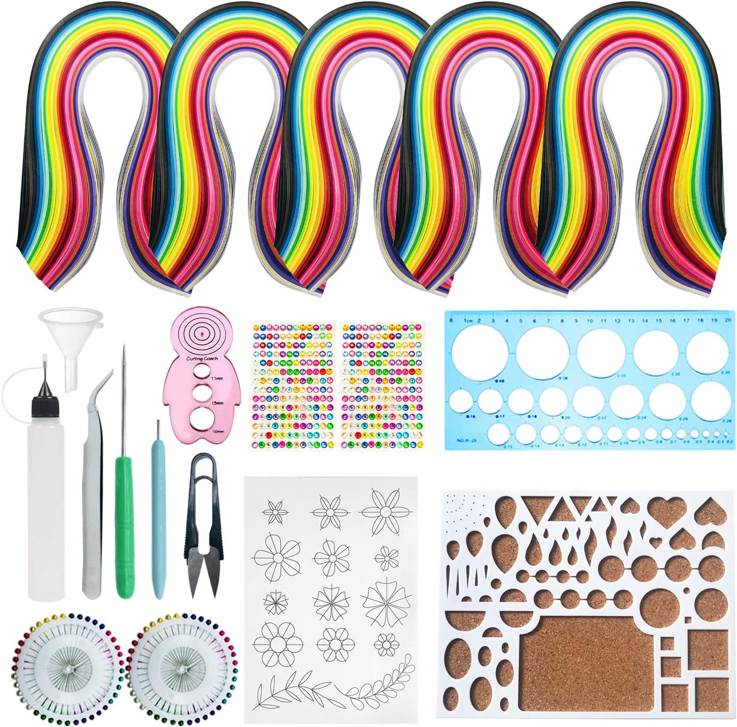 Woohome Strisce di Carta Quilling Tools Kit, 14 Attrezzi di Attrezzi e
