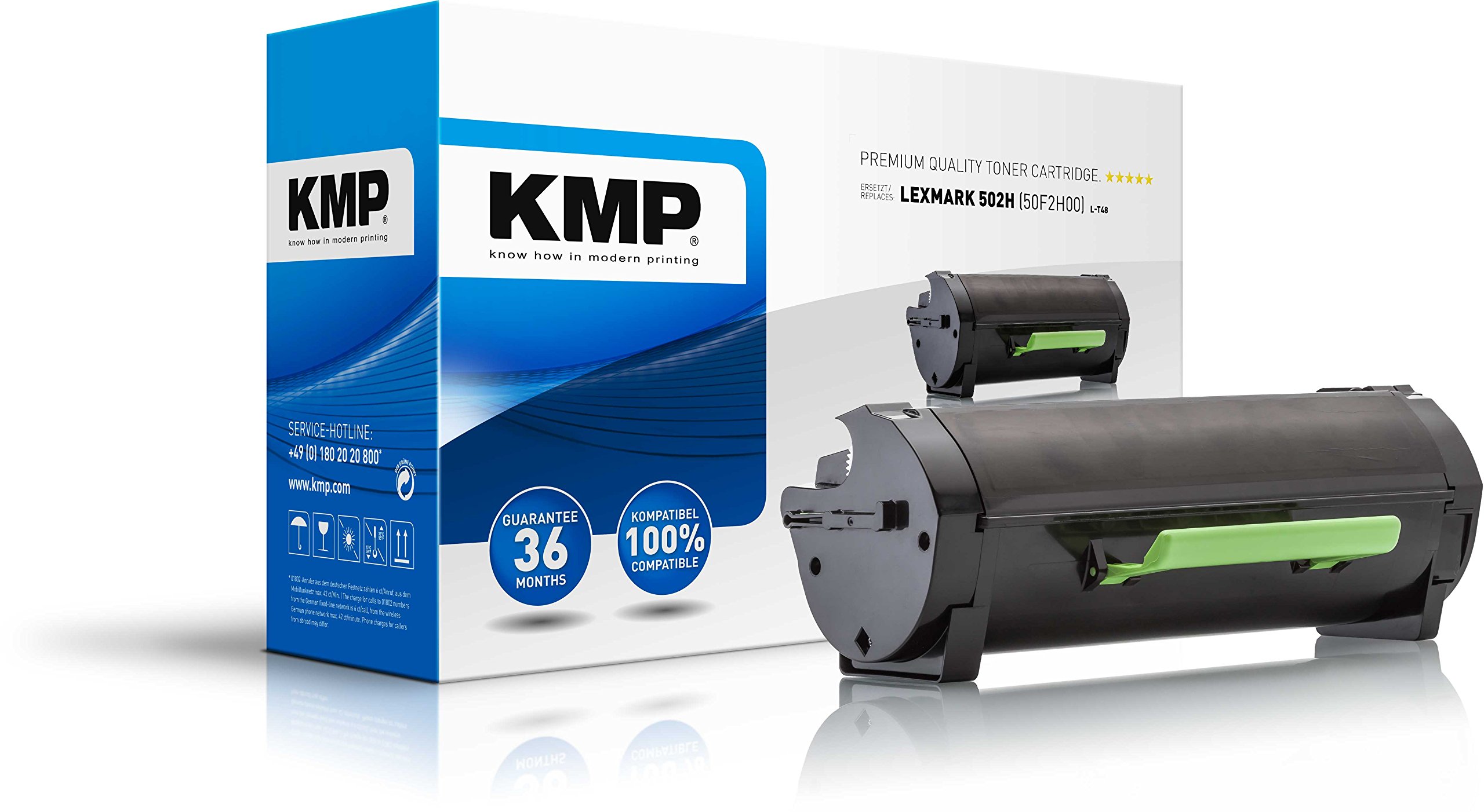 KMP L-T48 Toner Replaces Lexmark 502H 50F2H00 Black