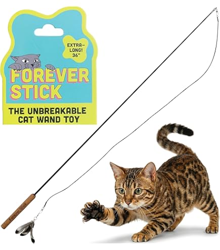 Da Bird Single Pole Teaser on 36 inch Rod : Pet Feather Toys : Pet Supplies