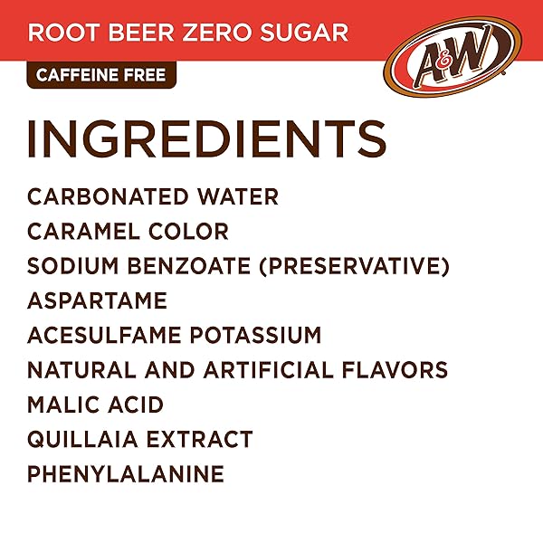 A&W ZERO SUGAR ROOT BEER SODA, 12 FL OZ CANS, 12 PACK