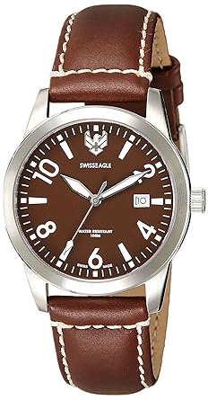 Swiss Eagle Analog Brown Dial Mens Watch-SE-9029-04