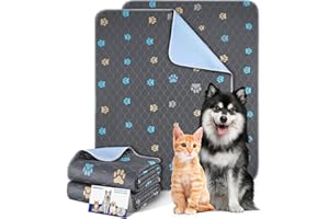 Aitmexcn Washable Puppy Dog Pee Pad, 2PCS 100% Waterproof Whelping Training Mat for Puppy/Senior Dog, Fast Drying Reusable Puppy Pads for Indoor, Outdoor and Car Travel- 24'' x 36''