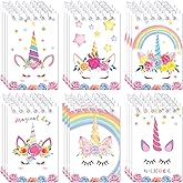Sabary 24 Pcs Mini Unicorn Notepads Small Notebooks Spiral Journal Notepads | Small Spiral Journals with 6 Designs, School Classroom Rewards, Unicorn Party Favors, Birthday Gift Bag Fillers
