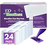 JD HOMEASE Premium Microfiber Replacement Pads for Swiffer WetJet - Super Absorbent, Lint-Free, Durable-11 x5.5, Swiffer WetJet Mop - Safe on Hardwood, Tile, Vinyl - 24 Pack