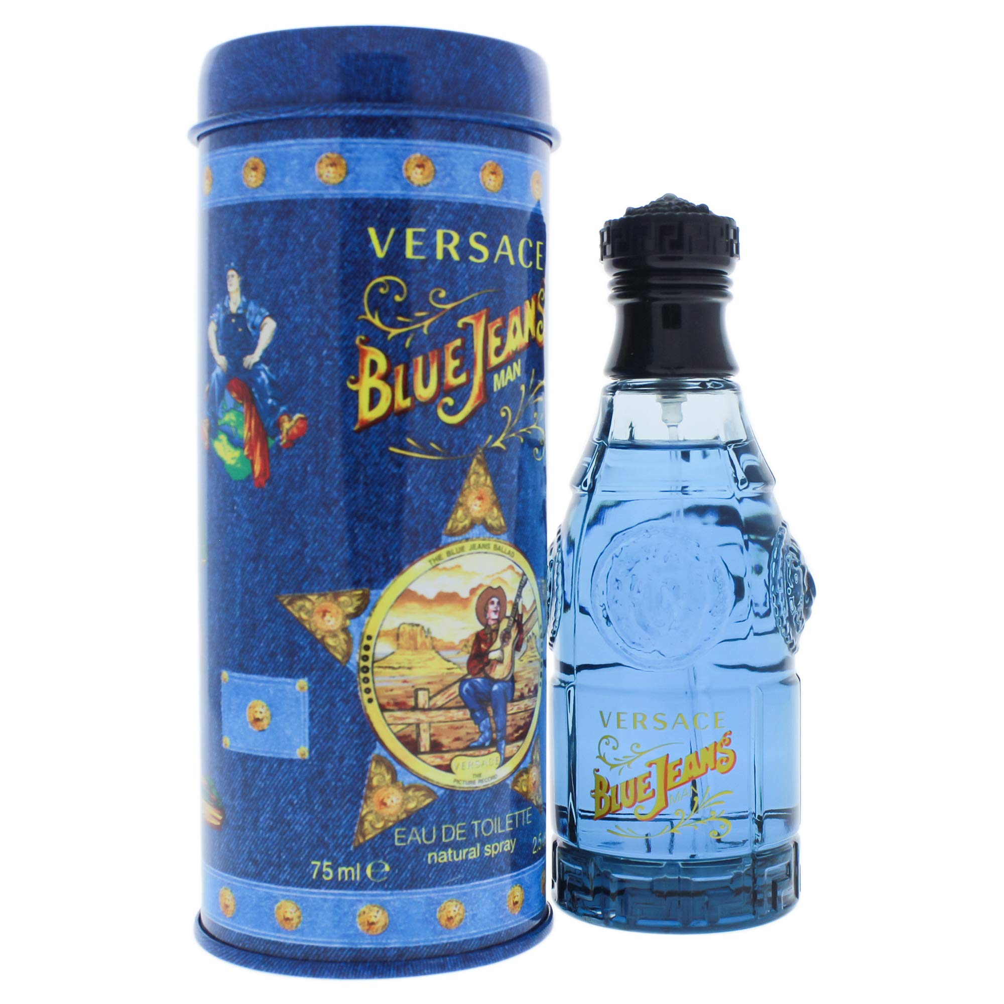 Blue Jeans By Gianni Versace For Men, Eau De Toilette Spray 2.5-Ounces