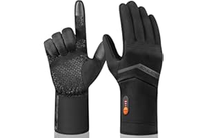 Royalrose Heated Gloves Liners for Men Women, Rechargeable Waterproof Winter Thin Heated Work Gloves with Arthritis Raynaud's Relief for Ski Golf Hiking Driving