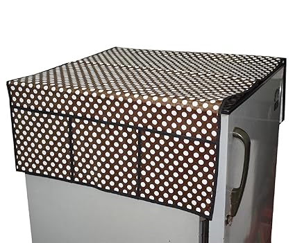 Kuber Industries Rexene Fridge Top Cover Set - Brown