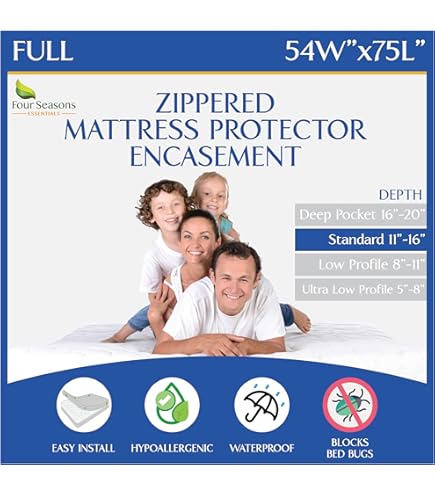 El Sistema De Defensa Para Dormir Original. Resistente Al Agua / Chinches De Cama / A Prueba De Polvo Y ácaros. Recubrimiento De Colchón Con Cierre Colchón Y Protector Hipoalergénico De